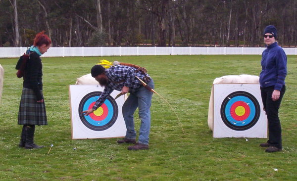 The shoot off for ladies kings round. Andy in the precarious position of scoring the deciding end.