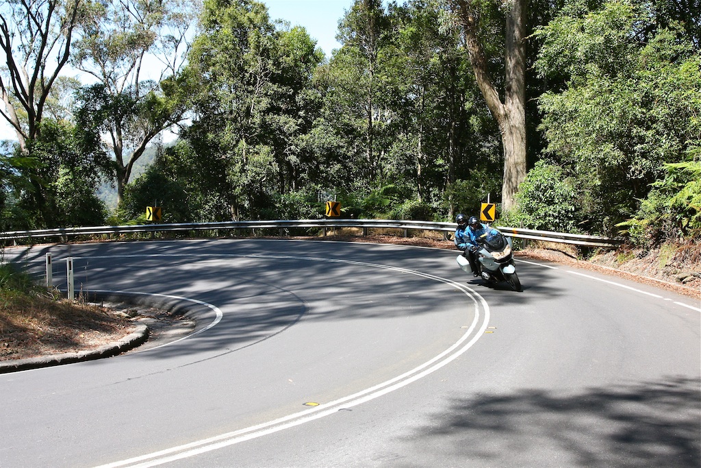 Riding up the range out of Kangaroo Valley