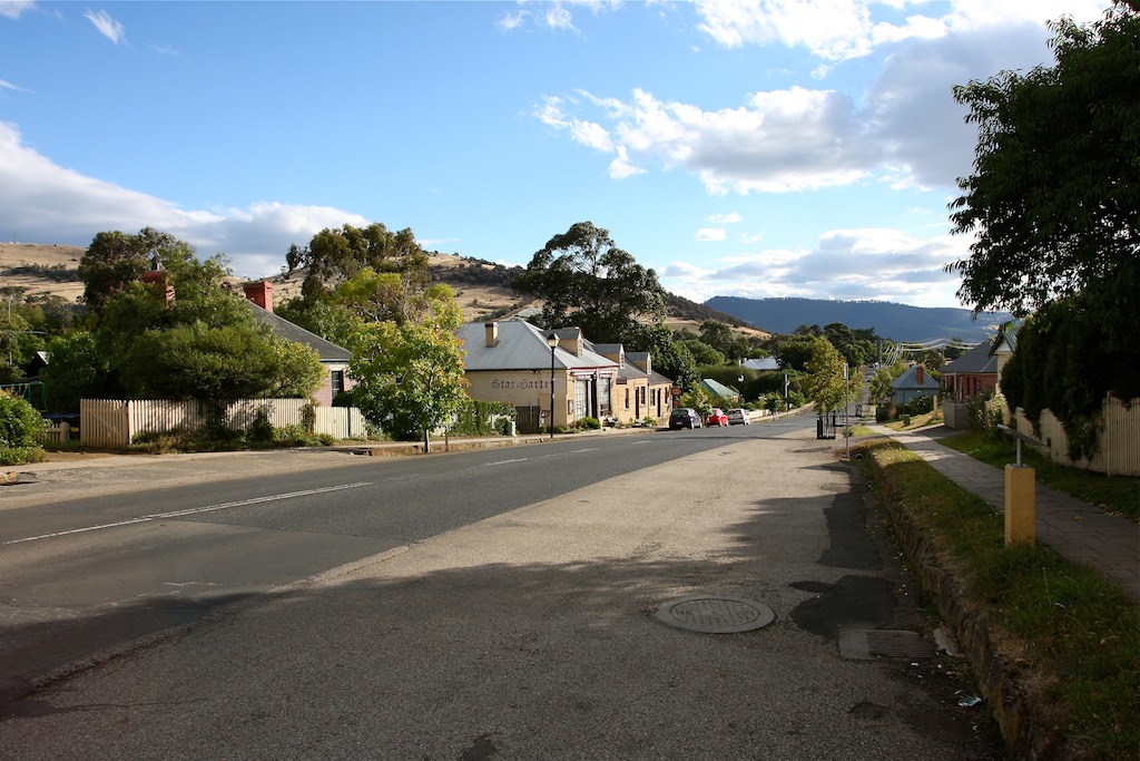 The main street in the opposite direction