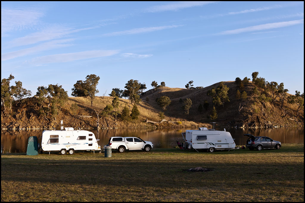 Camped with our friends nice and close to the water.