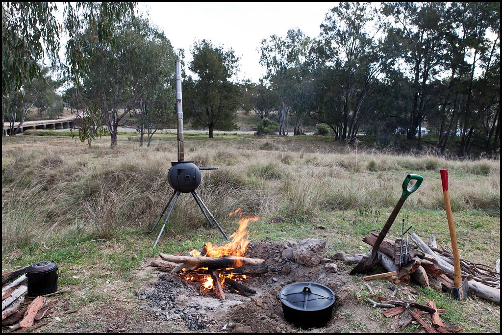 The view from camp including our kitchen.