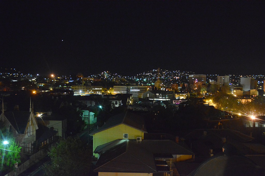 Im surprised this came out as it was taken thru glass. Its a small windowed room at the top of some hotel in Hobart. We were there because it was &quot;a scary sea sick place&quot;. on the ghost tour. I hated to point out it was because the glass was very old and distorted. No thats not a dead pixel, its Jupiter