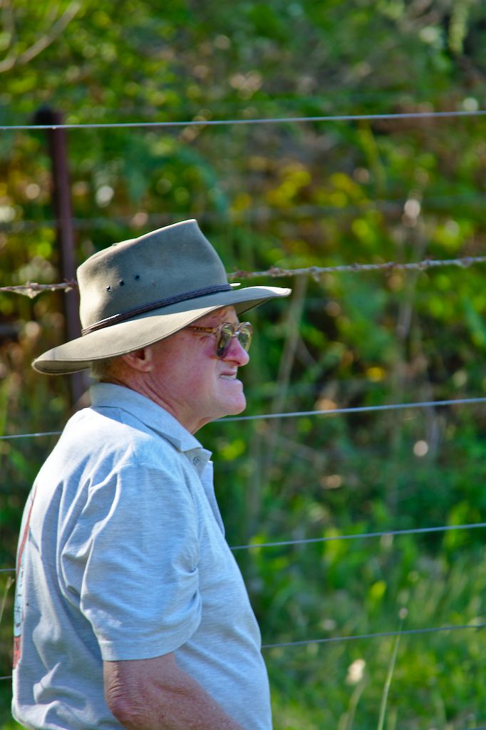 Passing down the skills, a grandfather looks on as his grandkids emulate those around them.