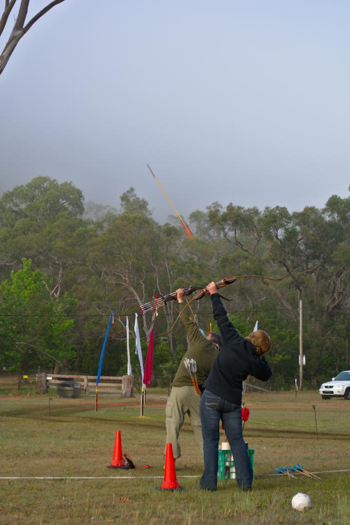 Arrows in flight shots are now easy with modern camera gear. Challenge here was to get it in the &quot;blue sky&quot;...so close :)