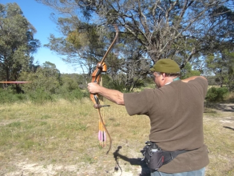 Myself sending a Goldtip 3555 on its way from the Cascade Golden Hawk Magnum