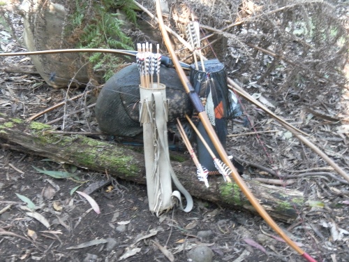 A beautiful yew longbow and a Toelk Whip