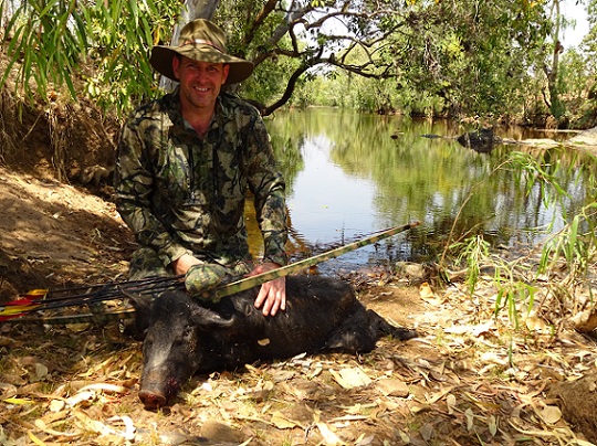 My first pig for the trip, shot at 17m