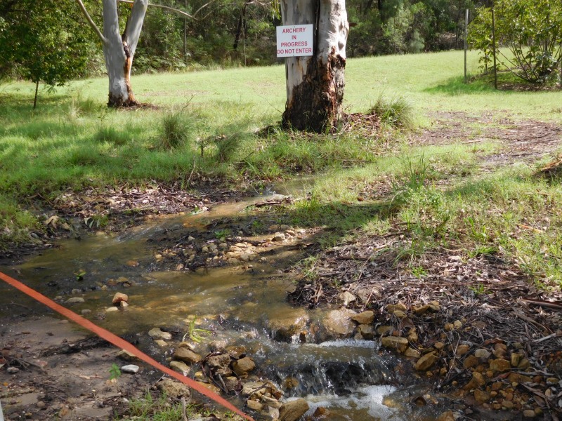 runoff from the course Sunday afternoon