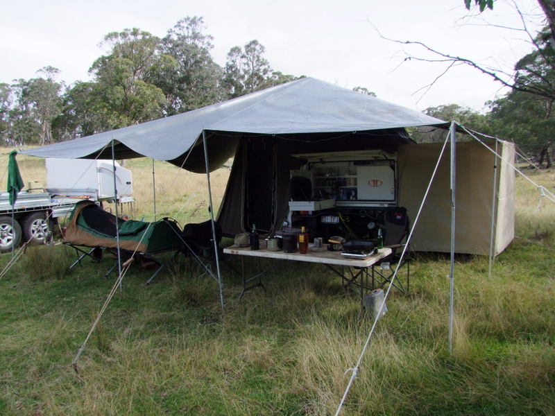 Our typical camp set up for the roar.