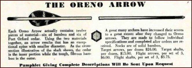 Oreno Split Bamboo And Cedar Laninated Arrows August 1931.jpg