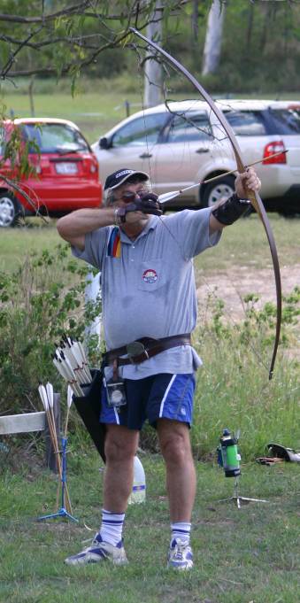 Dale
<br />
<br />&quot;Hmm...  Draw the bow and aim for the top of the big gumtree....&quot;  That is a Samick SLB pulling 30lb and those are Quandong Shafts from Keith Forrester - Which are no longer available.  (Bow and Arrows on loan as Dale's bow just has to much oomph)