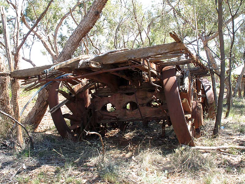 The end of the road - old wool wagon.
