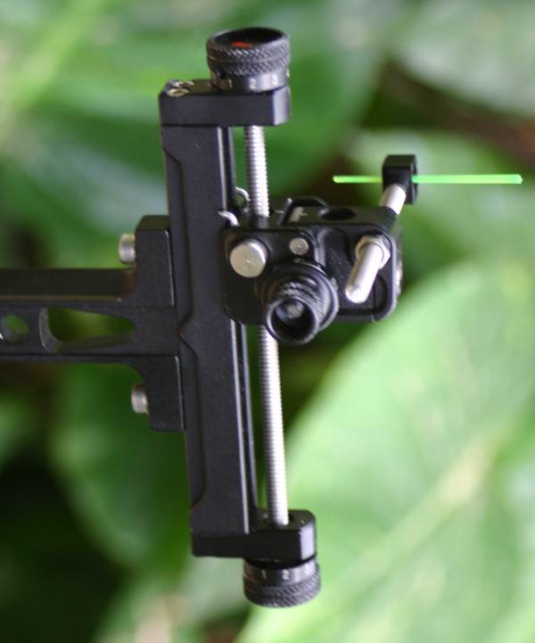 Right-hand side of sight.