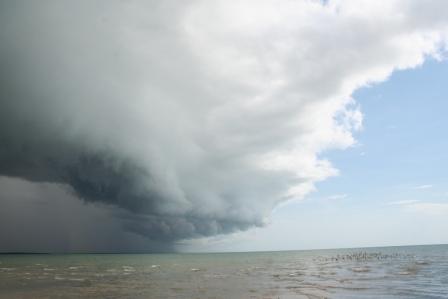 storm front in build up to wet, weipa Qld